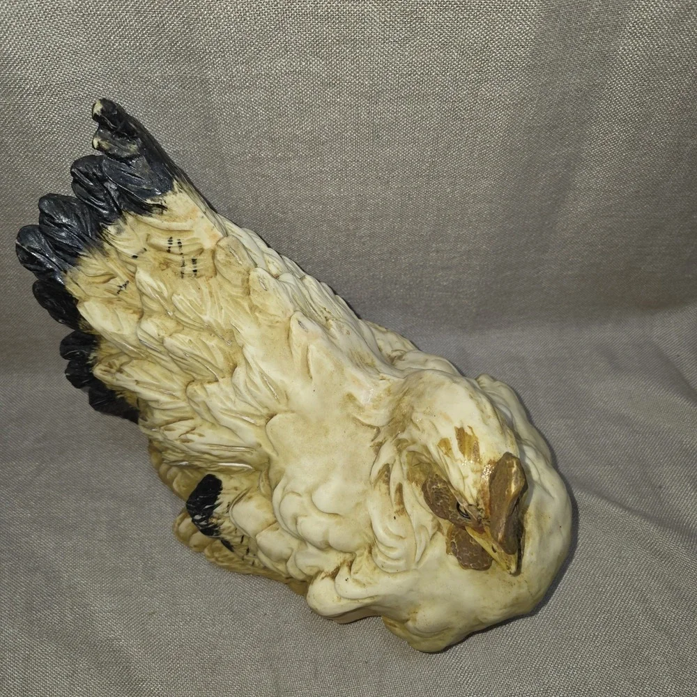Plastic Angry Rooster Chicken Statue Kitchen Farmhouse Garden VTG Decor 11